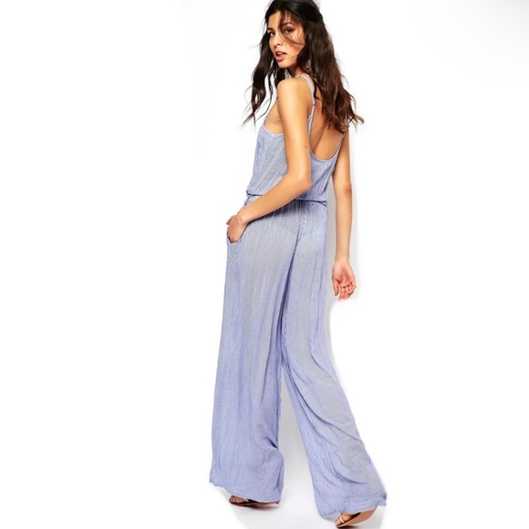 FAITHFULL THE BRAND BLUE STRIPED JUMPSUIT - Picture 9 of 11